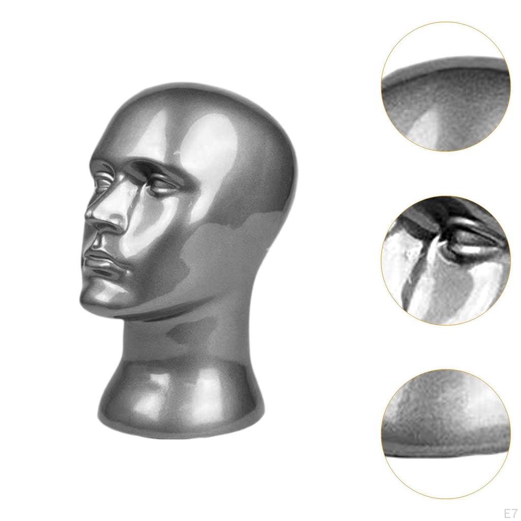Male Mannequin Head Bald Manikin Freestanding Wig Display Model Stand for Making