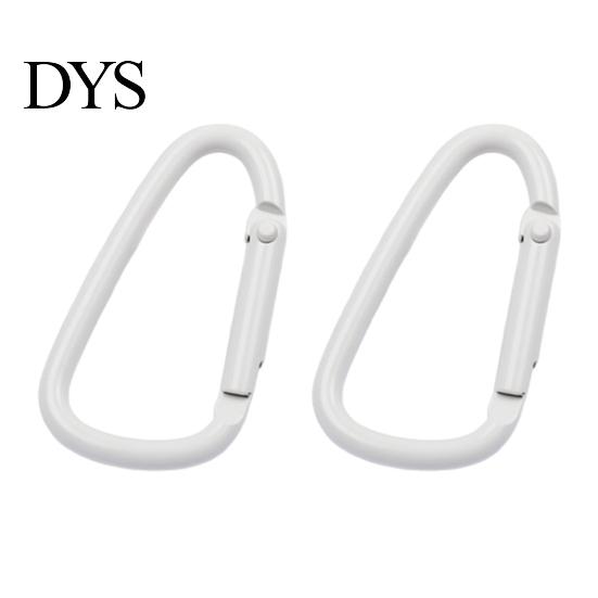 Colorful Keychain Accessory 2Pcs Carabiner Spring Buckle Lightweight Alloy Clip Easy One-Handed Durable Metal D-Shaped Hook Outdoor Travel Bag Pendant