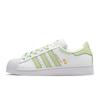 Originals SUPERSTAR Leather Low Top Skateboard Shoes Unisex White Green EG4958(TeamA-)