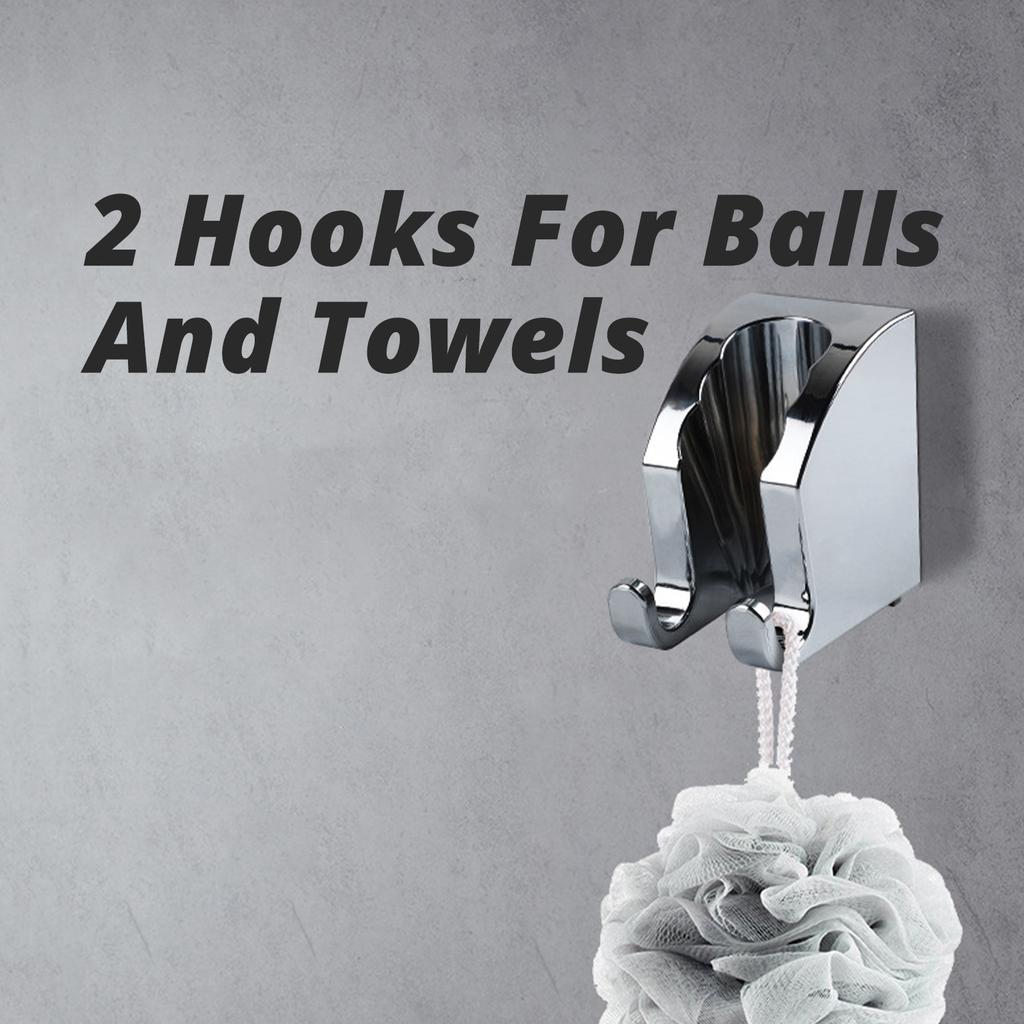 Duschkopfhalterung Kein Bohren erforderlich Stark klebend Duschständer Wandmontage mit Haken für Badezimmerzubehör