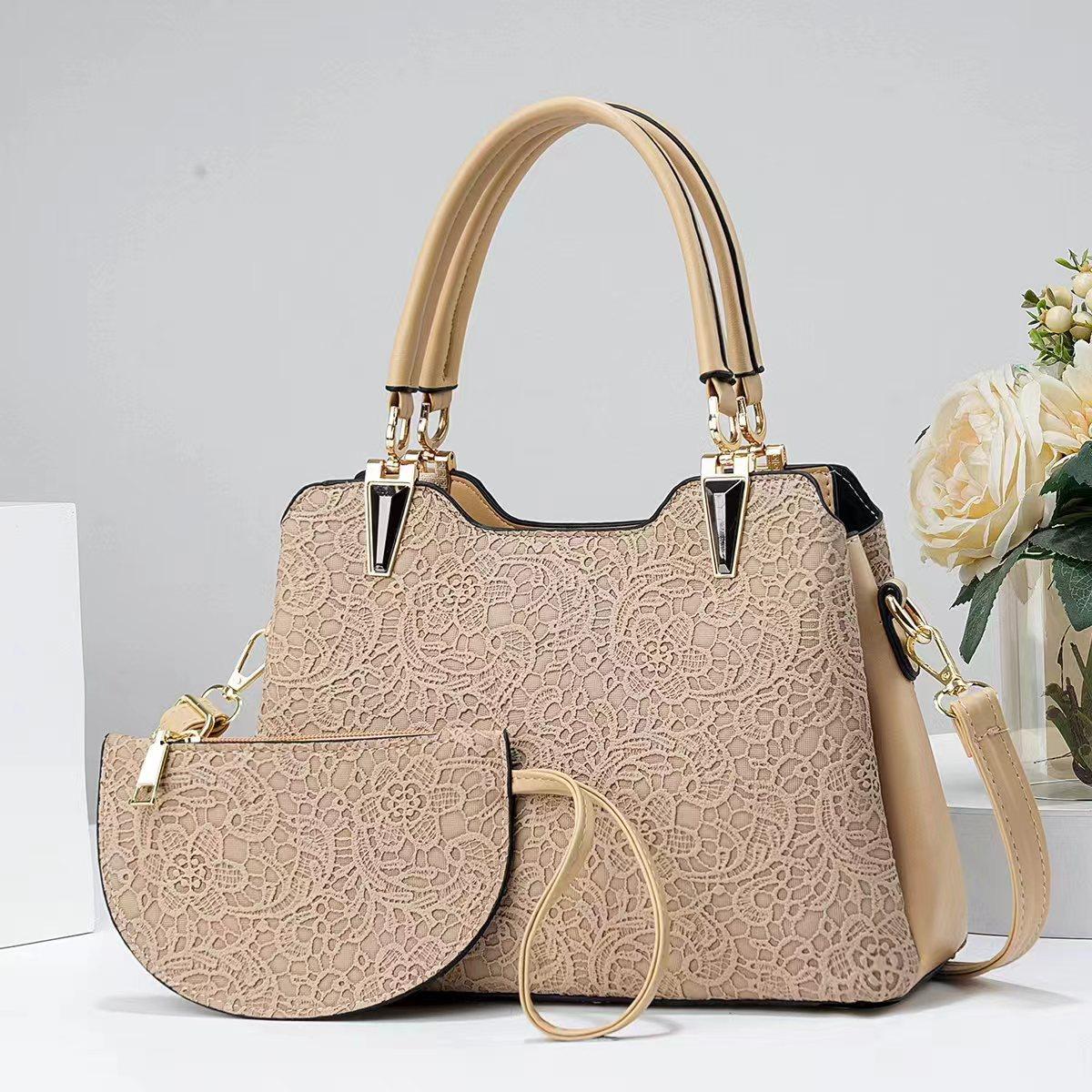 

Новые однотонные женские сумки, модные сумки через плечо для женщин, большая вместимость, высококачественная кружевная кожаная сумка-мессенджер