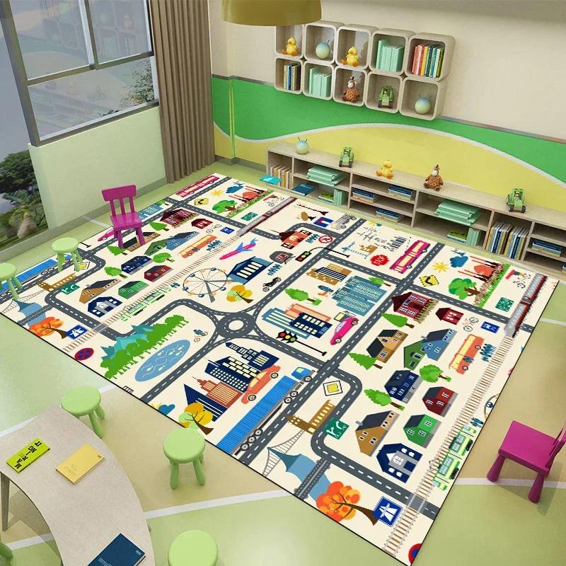 Cartoon Children Cute Room Dcor Floor Mat Non-slip Soft Carpets for Living Room Game Rugs for Bedroom Big Size Washable Carpet