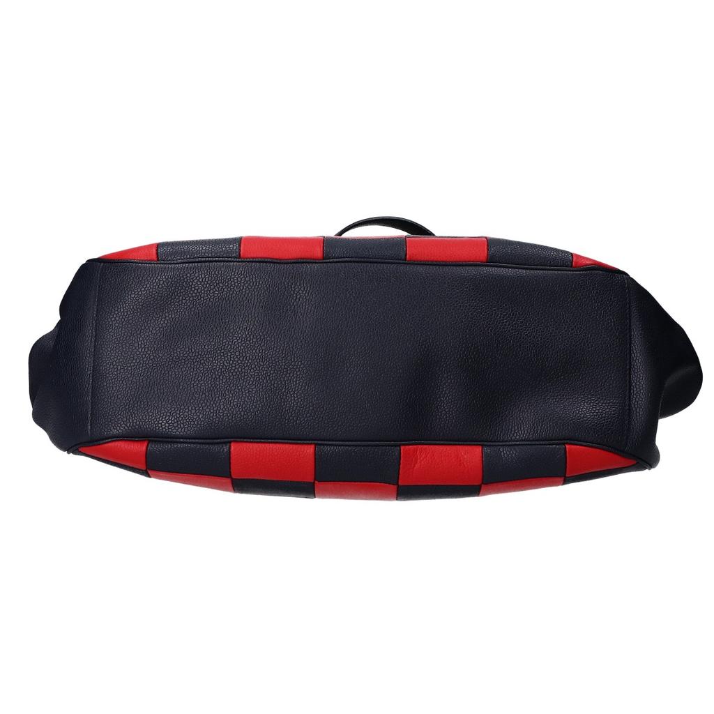 Brooks Brothers [Excellent Condition] Genuine Leather Block Check Leather Tote Bag Navy / RedUsed