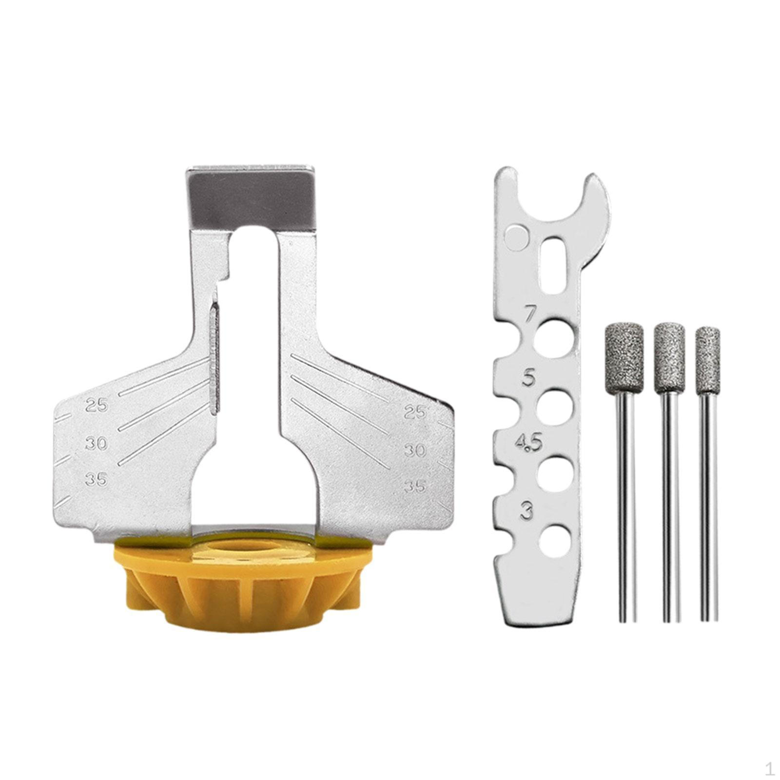 

Набор насадок для заточки цепи бензопилы, точилка для цепи, аксессуар для электрического роторного инструмента жёлтый