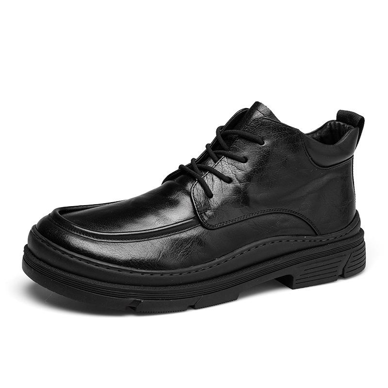 

Мужские ботинки Martin из натуральной кожи в британском стиле — повседневная, модная, высокая, дышащая, на толстой подошве, трендовая обувь. Size 42