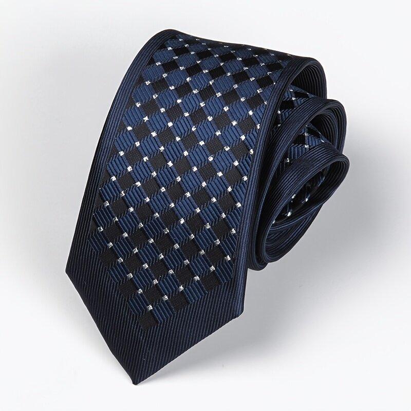 6cm Slim Ties Fashion Business Black Striped Mens Necktie Formal Male Tie
