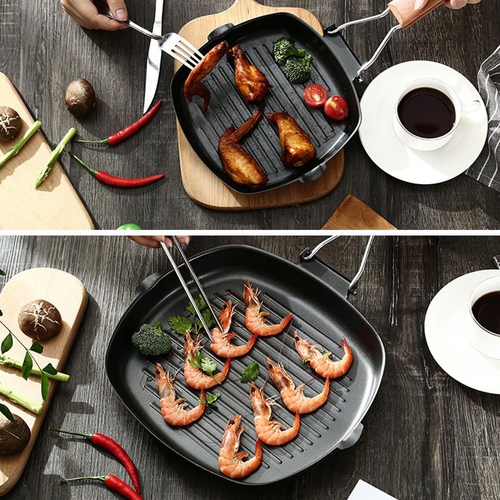 Nonstick Grill Pan Maifan Stone Grilling Skillet Frying Pan steak/Bacon/Meat/Fish