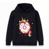 Kids Boys Girls Cute Unicorn Donut Print Pullover Hoodie Casual Long Sleeve Sweatshirt with Rainbow Sprinkles Cartoon Design for Children Daily Wear P