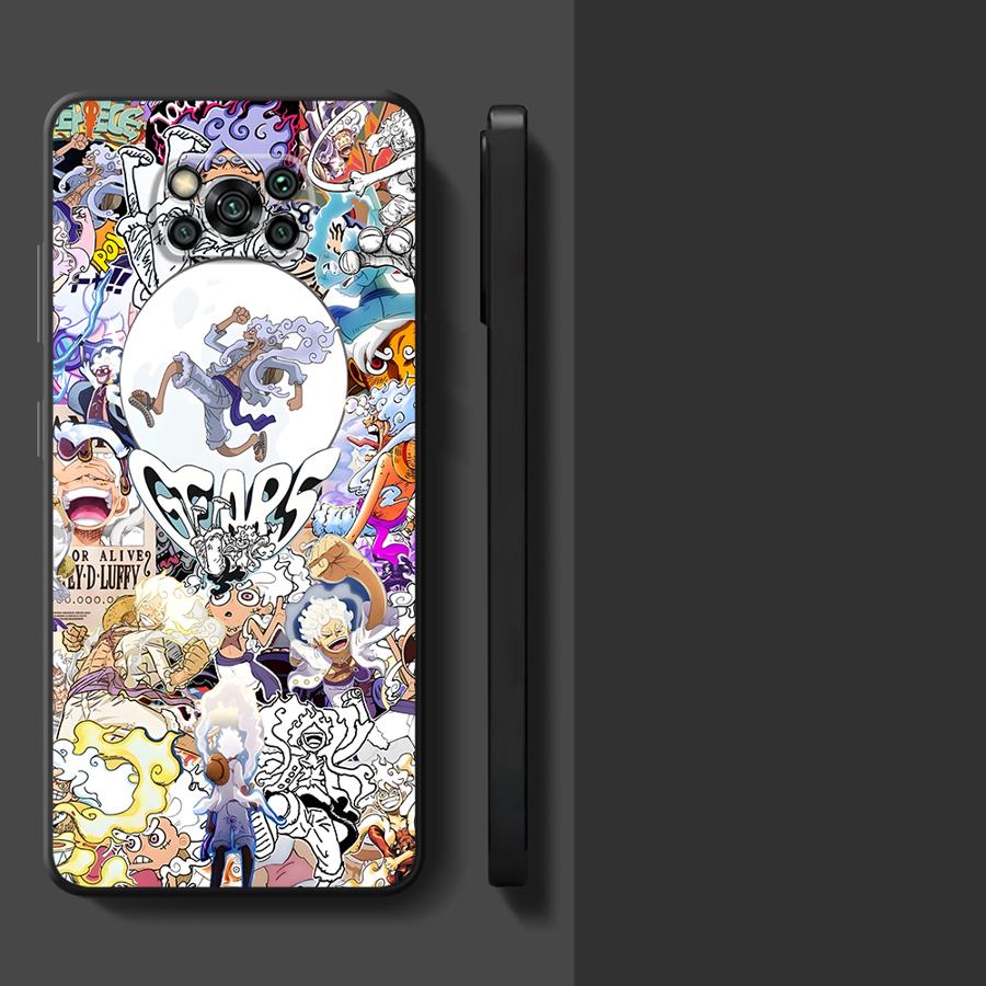 

One Piece Art Luffy Case for Xiaomi Poco C40 F1 F3 M5 C71 C50 C75 C61 X3 X4 X5 X7 Pro M3 M4 M7 Pro Black Soft Phone Cover Poco F3