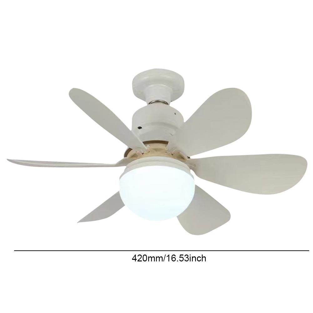 E27 Socket Fan LED Light E27 Base 42cm Modern LED Ceiling Fan Remote Control Chandelier Ceiling Fan 3 Speeds for Bedroom Kitchen