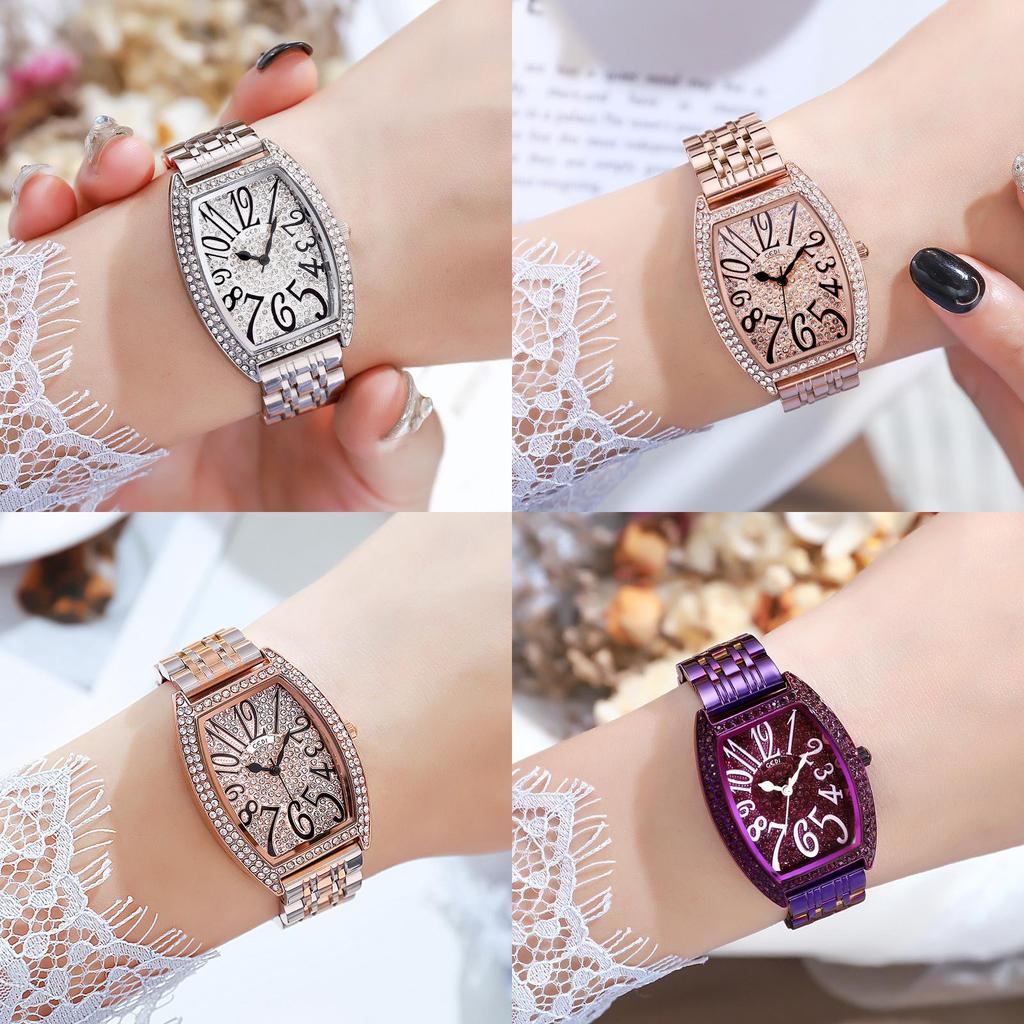 Vintage Quartz Ladies Watch With Steel Band And Water Resistance For Casual Wear