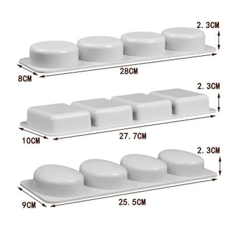 3D Handmade Creative Mould Oval Round Square Soaps Molds Silicone Soap Mold for Handmade Soap Making Forms Accessories Supplies