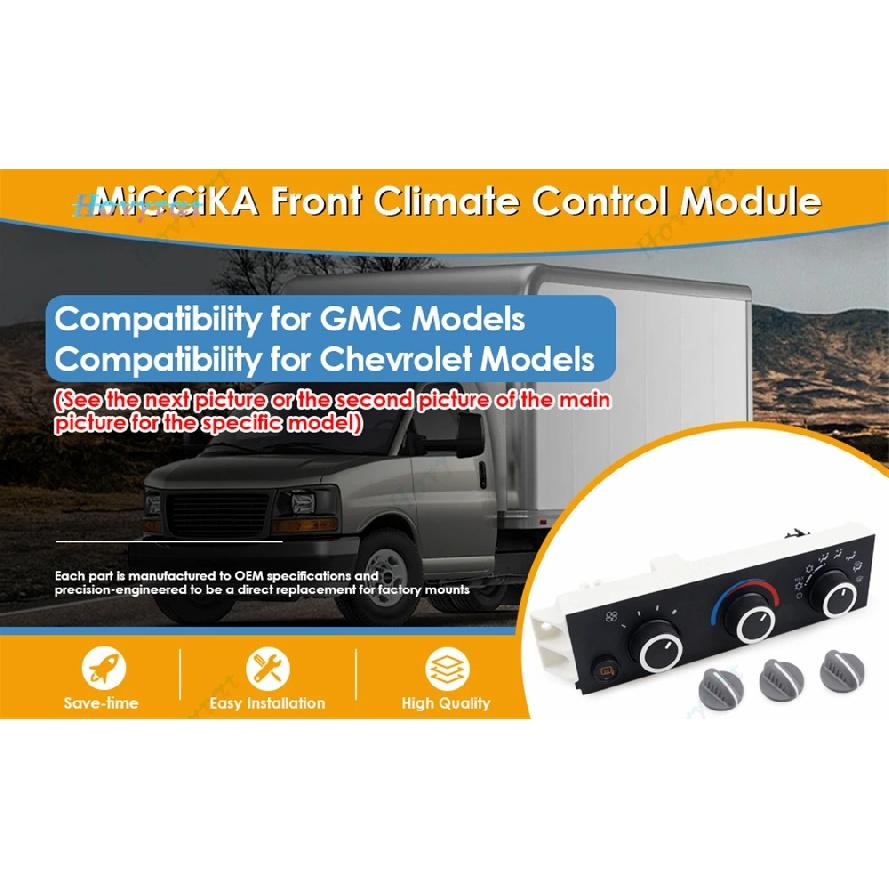 599-294 For Chevrolet Express Cargo Pasajeros GMC Savana 1500 HVAC A/C Heater Climate Control Panel Switch Front Control Module