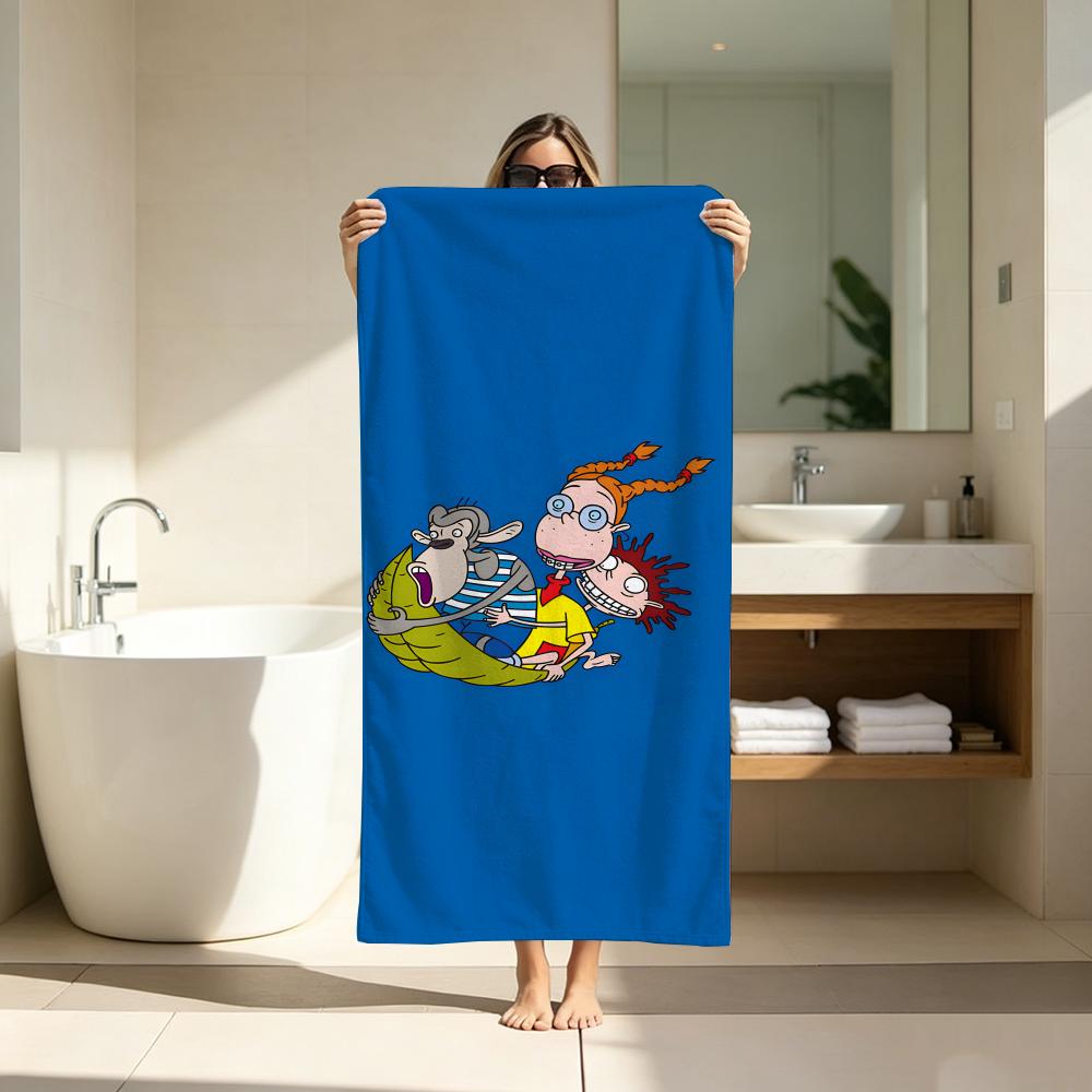 Adventure Cartoon R-Rugrats Towel Microfiber soft Beach Towel for Travel Fitness Sauna Bathing Camping