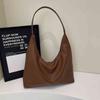 Vintage Red Wedding Bridal One Shoulder Bag Large Capacity Texture Soft Leather Handbag Temperament Casual Underarm Bags