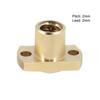T8 Double Cutting Edge Brass Flange Lead Screw Nut Anti-Corrosion Long Lifespan for Home & Lab 3D Printer Repair Parts