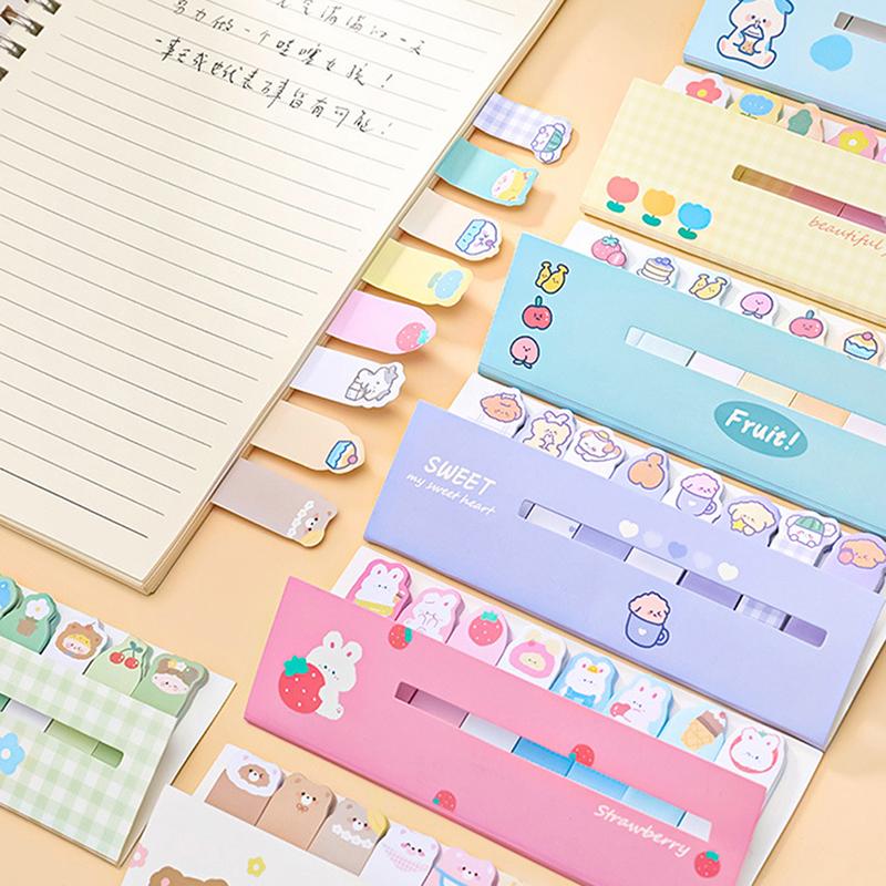 120 Sheets Kawaii Animal Sticky Note Classified Index Sticker Label Bookmark
