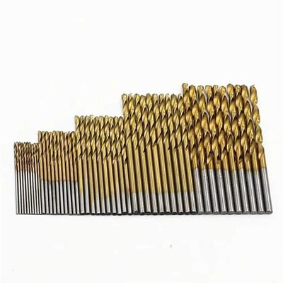 Titanium Plated Twist Drill Set High Speed Steel Woodwork Drill Hard Drilling Tools