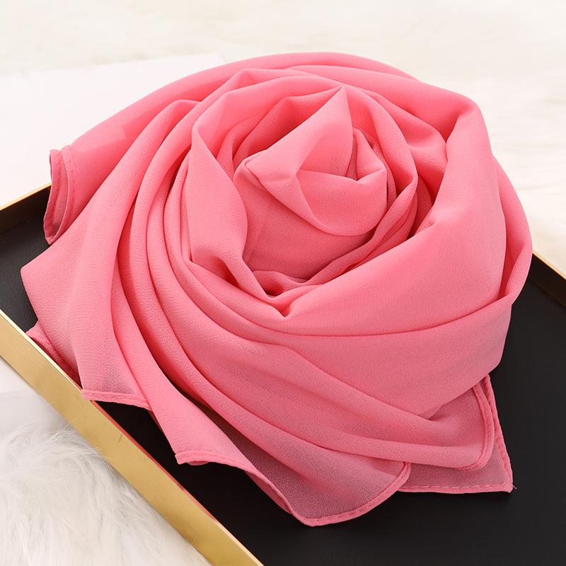 Muslim Hijab Scarf With Zipper Plain Bubble Chiffon Ready To Wear Veiled Hijab Wrap Solid Shawls Headscarf Turban Ramadan