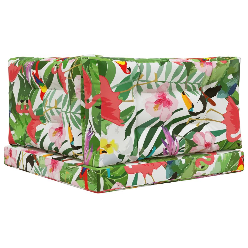 Outdoor Sofa Cushions 3 Pcs Multicolored Polyester