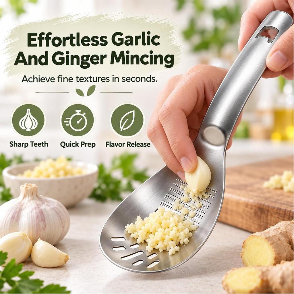 5-in-1 Stainless Steel Cooking Spoon, Multifunctional Stainless Steel Spoon, Stainless Steel Egg Slotted Spoon, Kitchen Cooking Tools for Potato
