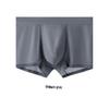 Men's Summer Ice Silk Antibacterial Quick-Dry Boxer Briefs - Mid-Waist, Seamless, Breathable Ultra-Thin Four-Corner Design.
