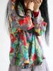Vintage Floral Print Linen Tshirt Women Long Sleeve Loose Casual Summer Thin Tshirts Comfortable Fashion Top