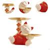 Cat Statue Desktop Organizer Craft Creative Sundries Container Modern Sculpture Storage Tray for