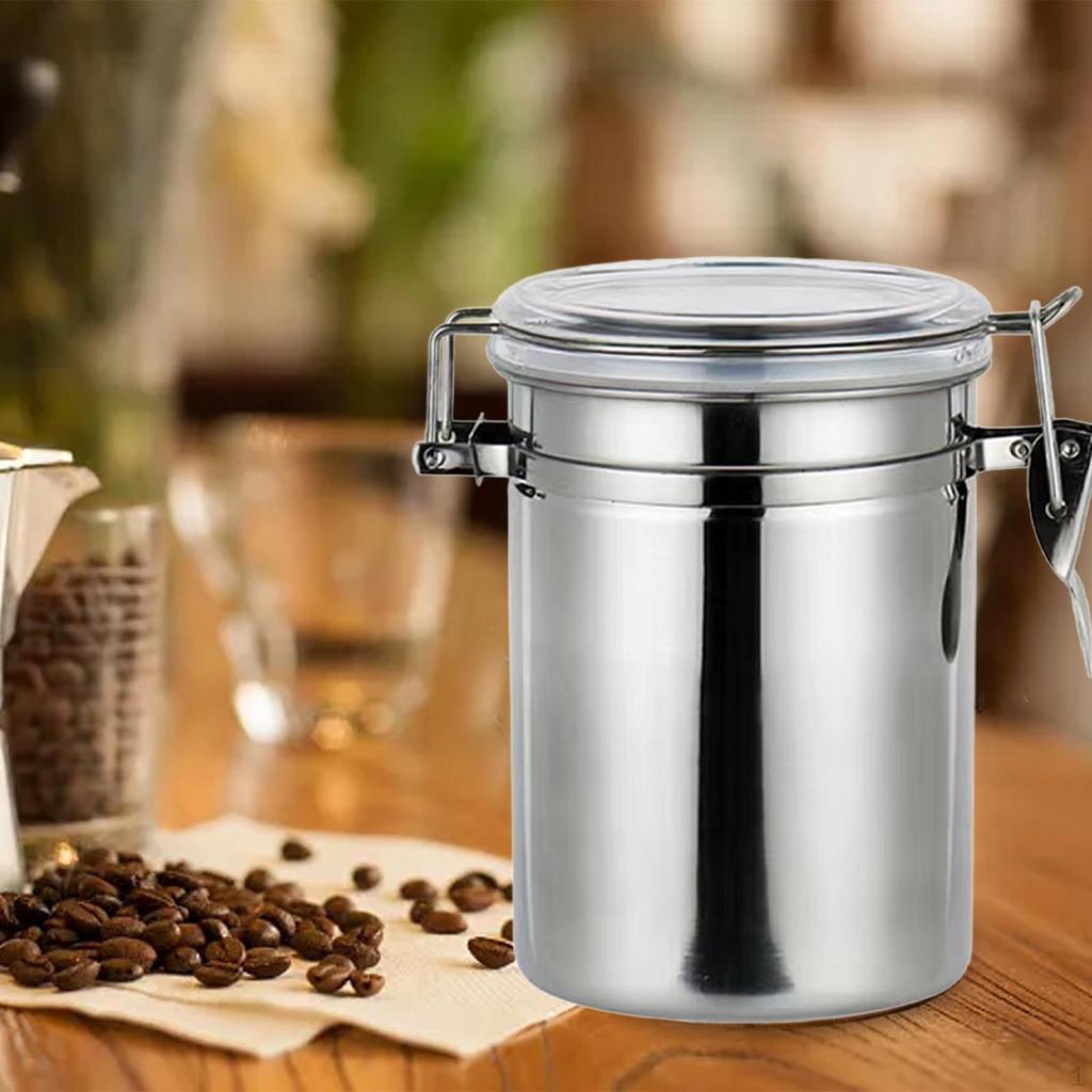 Coffee Bean Container Kitchen Cereal Storage Jar Multipurpose Utensils Airtight Tank for