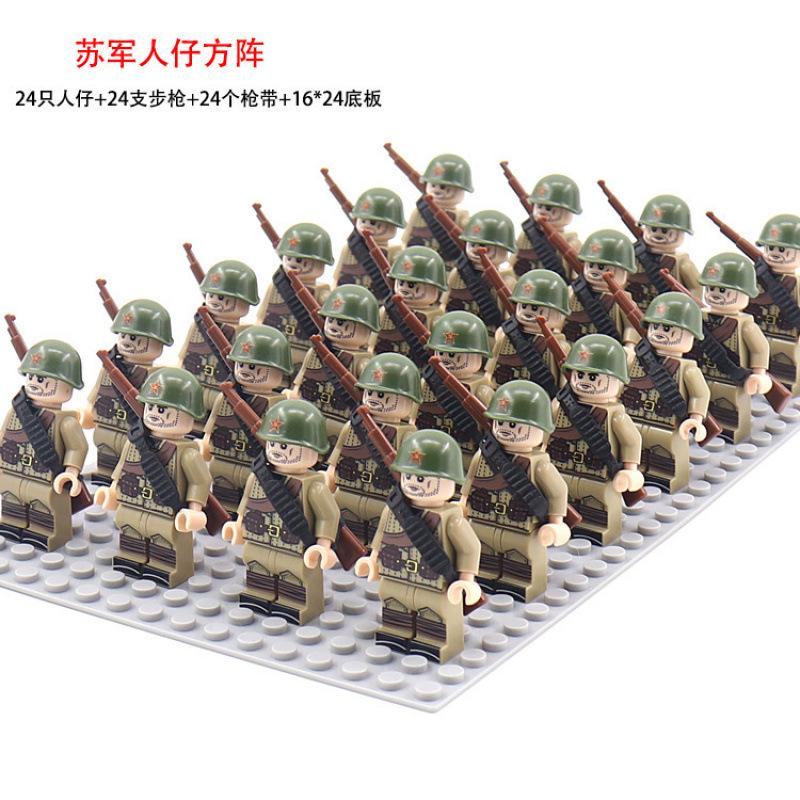 Military German, Soviet And American Legion New Doll Phalanx Set Rifle Assembly Building Block