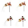 Holiday Yard Stake Light with Solar Watering Can Decoration Lights for Lawn Porch Entry and Christmas Outdoor