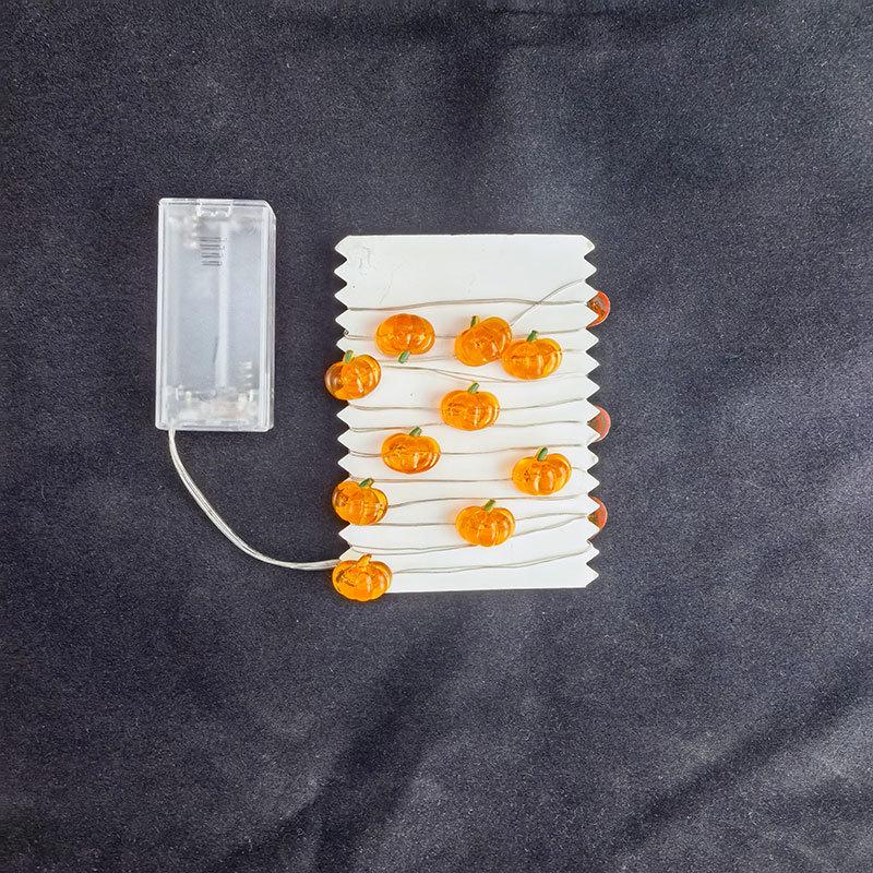 Battery-Powered Pumpkin LED Halloween String Lights for Spooky Decor