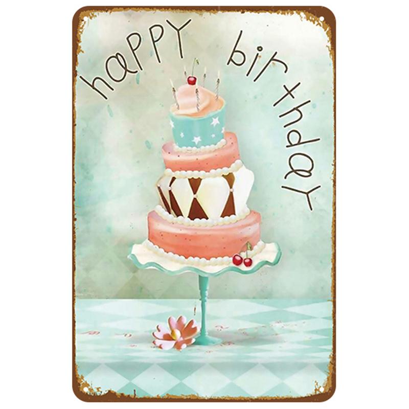 Fruit Bakery Dessert Metal Tin Signs Sweet Plaque Kitchen Wall Art Iron Painting Pub Plaque Club Bar Restaurant Decor Plate