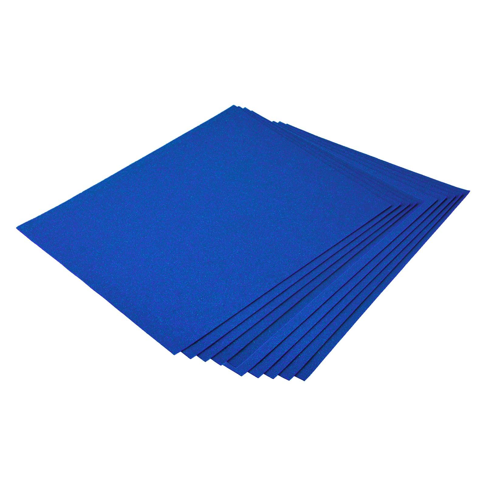 

uxcell Glitter EVA Foam Sheet Back for Craft DIY Blue 40cm x 30cm Thickness 10pcs Self-Adhesive 1.6mm