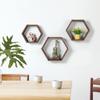 1PC Shelving Wall Hanging Wooden Hexagonal Frame Lattice Succulent Plant Frame Living Room Wall Decoration Top Wall Hanging Frame for Home