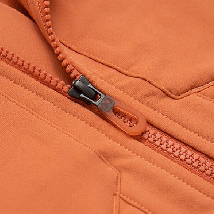 Salomon Solid Color Hooded Zip Design Long Sleeve Jacket Men jackets Lobster-Red C22163