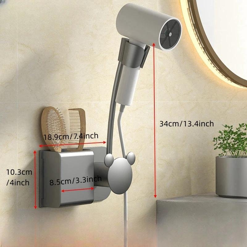 

Полка для ванной комнаты на стене без сверления, многофункциональные полки для хранения, органайзер для ванной комнаты, держатель для фена, подставка для унитаза