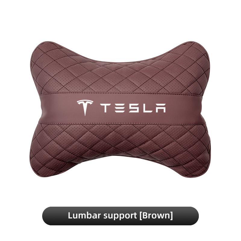 AMG1 Car Seat Neck Pillow Lumbar Back Support Car Headrest Cushion Key For Tesla Model 3 Y Coil Bonina Cybertruck X Juguete Roadster