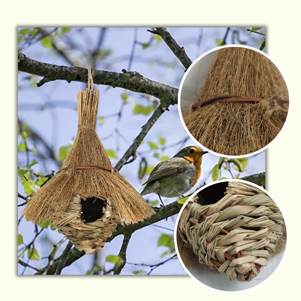 House Outdoor Hanging Bird House Straw Bird House Natural Bird House