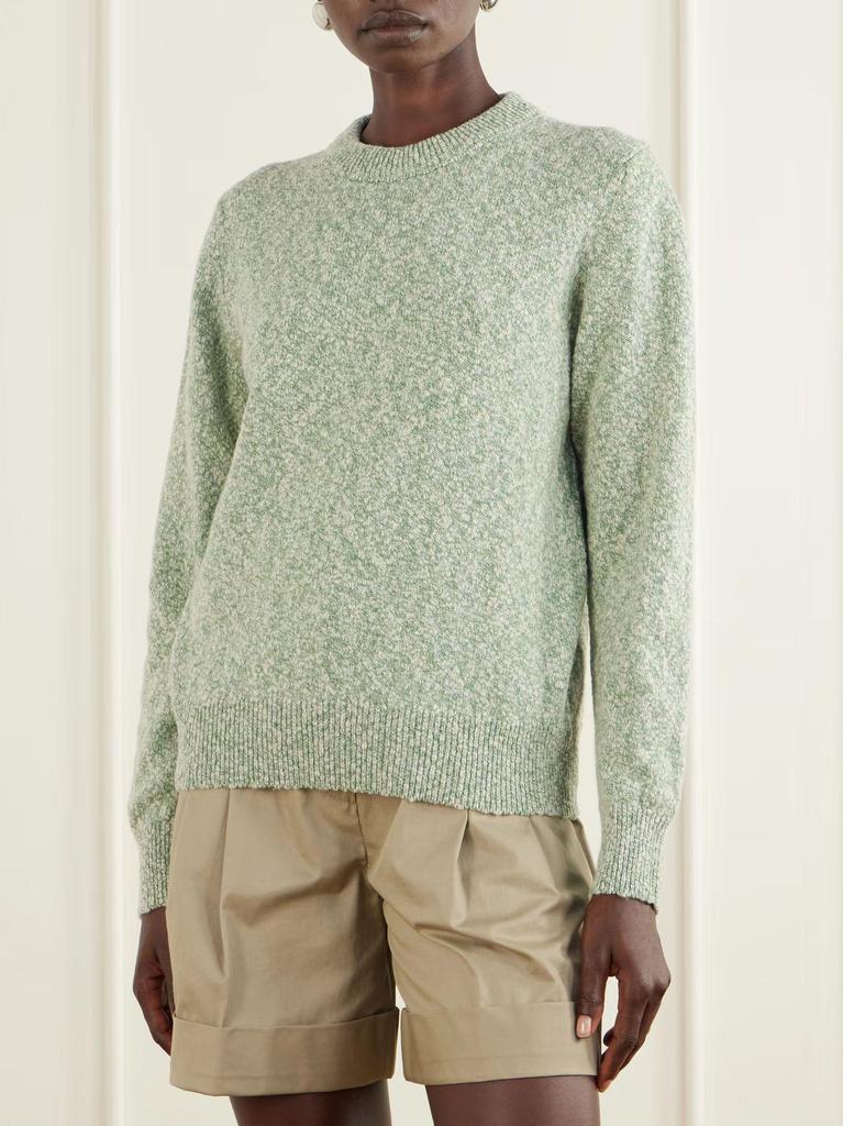 2026 Autumn Women's Lazy Style Light Green Knit Sweater - Simple Commute Versatile Outerwear