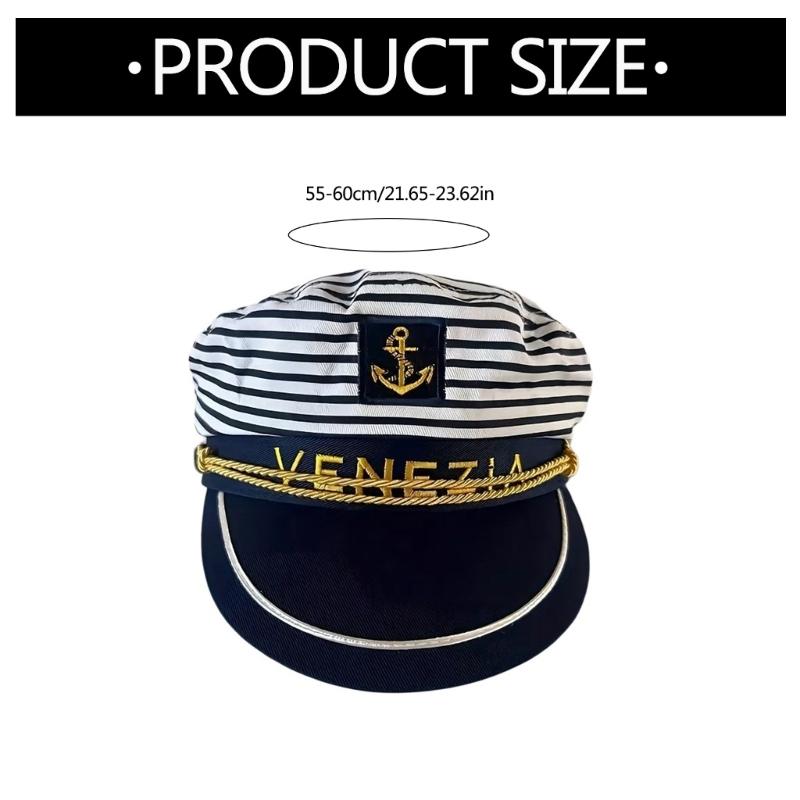Adjustable Sea Captain Hat Sailors Hat Unisex Maritime Hat Stylish Seafaring Hat Costume Accessory Unisex