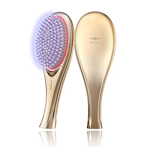 

Featured on Hiruobi (Japanese TV show) Wavewave EMS Hairbrush, Red LED, Smooth Hair, Cushion Brush, Comb, Birthday Gift for Women, Wife, Girlfriend,