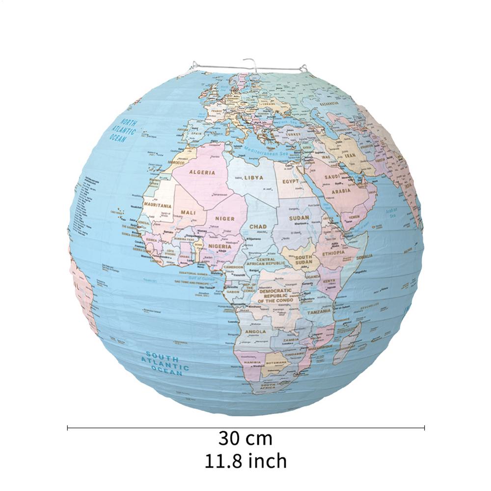 Креативный фонарь-карта мира, День Земли, карта мира, глобус Земли, ornament, портативное украшение для тематической вечеринки, для дома, сада 30cm синий