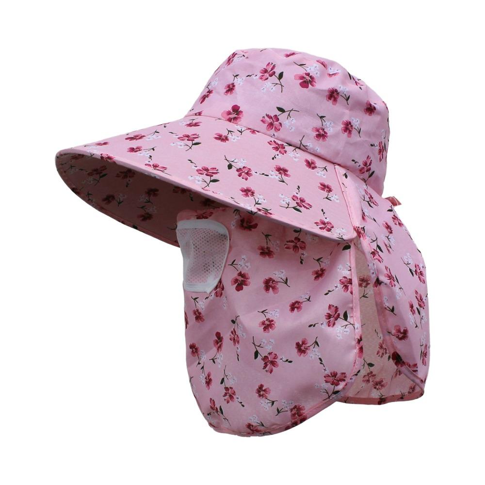 Wide Brim Face Hood Hat Mesh Breathable Sunscreen Hat Fashion Agricultural Work Cap  Summer
