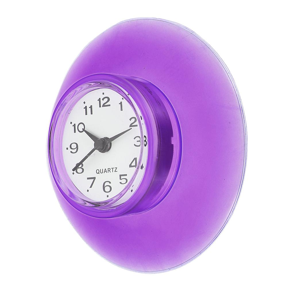 Uxcell Wall Clock, Mini Cute Bathroom Kitchen Mirror Suction Wall Clock Waterproof Quartz Clocks for Shower Home Decoration