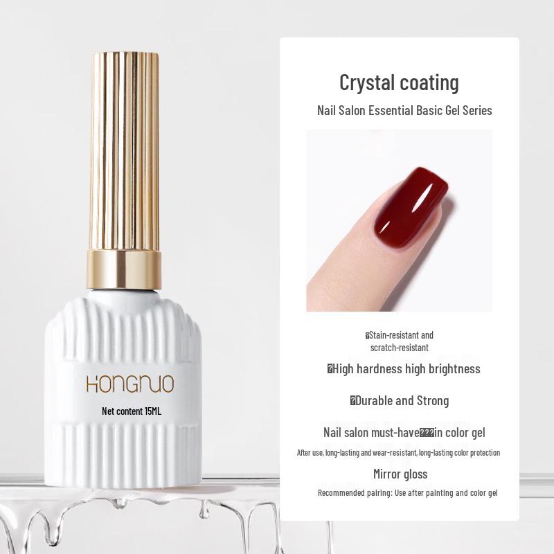 Ultra Shine Crystal Plating Gel Top Coat & Reinforcing Base for Long-lasting Gel Nail Art