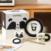 Adorable Panda Ceramic Dinner Set for One (6-Piece)