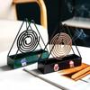 Vertical Iron Mosquito Coil Holder Triangular Shape Triangle Coil Tray  Bedroom