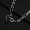 Double-layer Stacked Love Couple Necklace Female Autumn Niche Design Fashionable Versatile Collarbone Chain