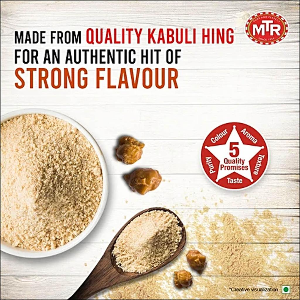 MTR Foods Hing Powder 50g | Authentic Kabuli Asafoetida Spice | Strong Aroma Flavor Enhancer for Dal Curry and Indian Cooking | Premium Quality Masala